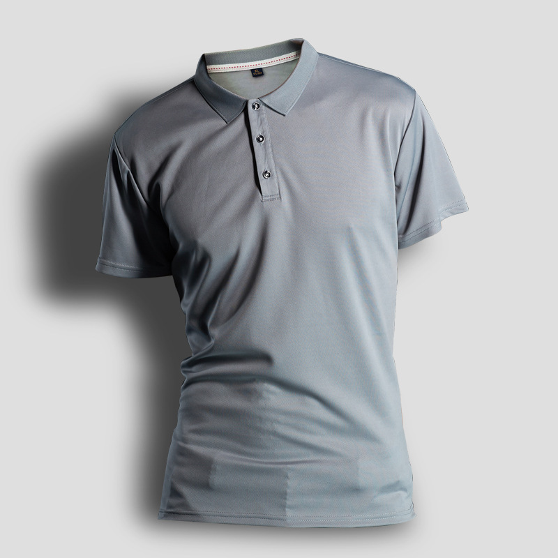 Short-Sleeved T-Shirt Lapel Shirt Pure Color Sports Quick-Drying Half-Sleeved Polo Shirt Men's Manufacturer Wholesale Advertising Shirt with Logo Printing Short-Sleeved T-Shirt Lapel Shirt Pure Color Sports Quick-Drying Half-Sleeved Polo Shirt Men's Manufacturer Wholesale Advertising Shirt with Logo Printing