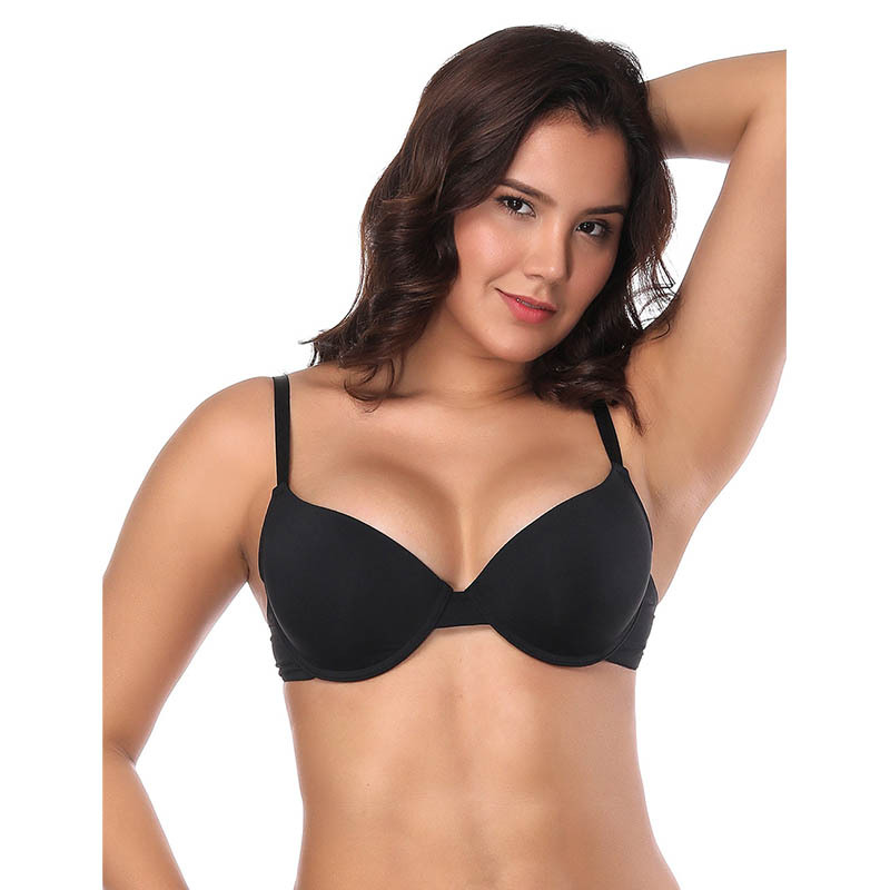 Europa y los Estados Unidos de tamaño grande clásico versátil ropa interior brillante anillo de acero reunido sujetador delgado molde taza Amazon fuente de divisas