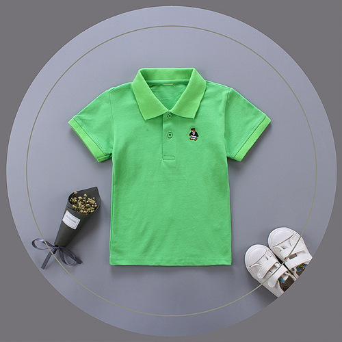 Kids' Short-Sleeve Polo Shirts for Summer | Children's Lapel T-Shirts | 100% Cotton Casual Tops for Older Kids — Wholesale