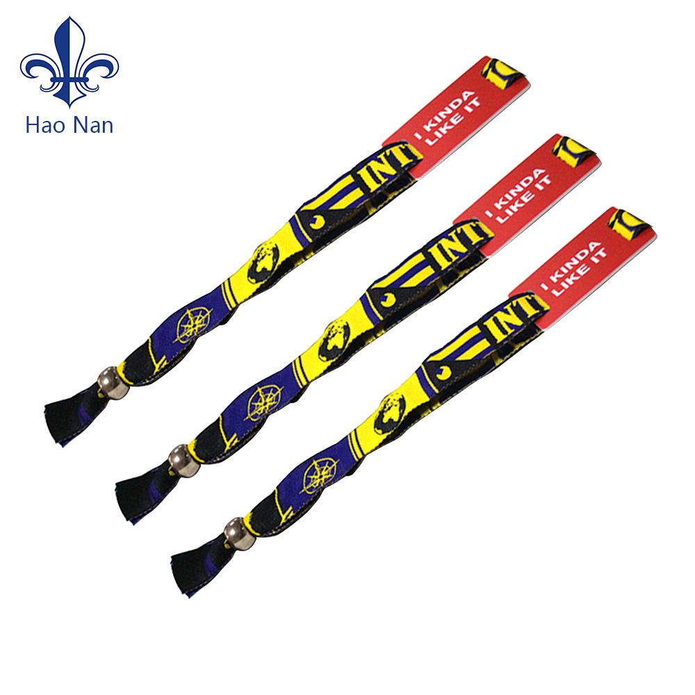 RFID热转印手腕带 演唱会门票编织手腕带