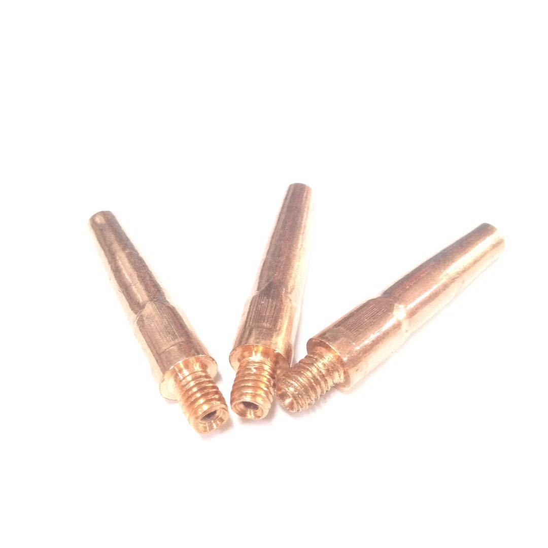 二氧化碳气保焊枪0.8 1.0 1.2 1.6鉻锆铜导电嘴二保焊机铜送丝嘴