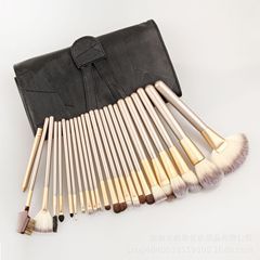 12/18/24支香檳色化妝刷套裝波斯毛散粉腮紅刷馬毛眼影刷美妝工具