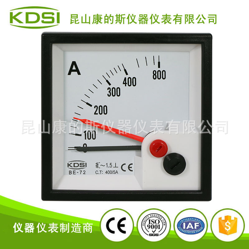 磨床机械仪表 双指针交流电流表安培表BE-72 AC400/5A精密