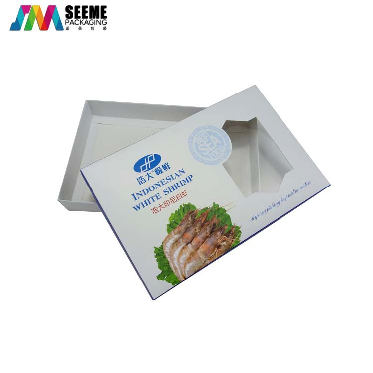 食品级加厚海鲜包装纸盒 海产品包装纸盒