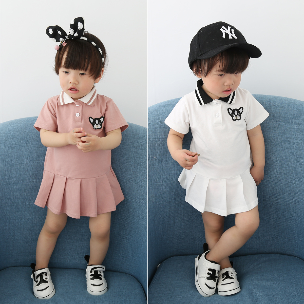 106059819@qq.com Dudu Summer New Style Girls' Embroidered Pleated Baby Collared Short Sleeve Dress Children's Clothing Wholesale_voghion.com
