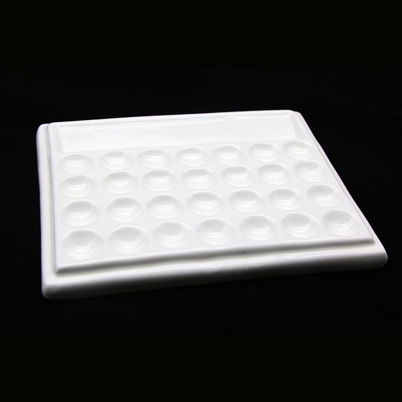 Placa de porcelana dental mecánico Placa de porcelana superior 36 agujeros mini paleta de 24 agujeros con tapa Placa de porcelana hidratante