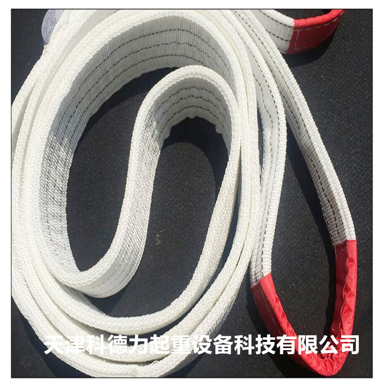 扁平吊带 起重吊装带 白色吊带 彩带 行车吊装带 两头扣尼龙吊带