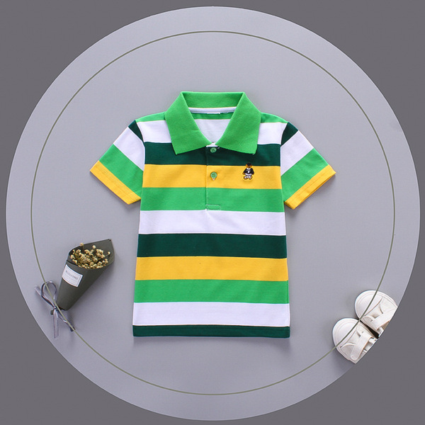 cotton elastic breathable summer children's short sleeve T-shirt for…