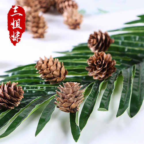 Pinecone small fallen leaves mini pine flowers diy handmade crafts chandelier North China fallen leaves Christmas pendant decoration wholesale