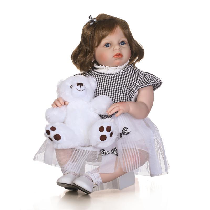Simulación niña de un año de edad muñeca ropa modelo fotografía apoyos renacer niño europeo y americano popular