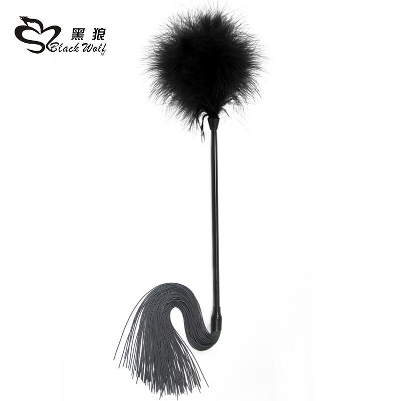 Multifuncional sexy pluma silicona suave látigo adulto pasión burlas coqueteo suave látigo multi-color opcional ventas directas de fábrica