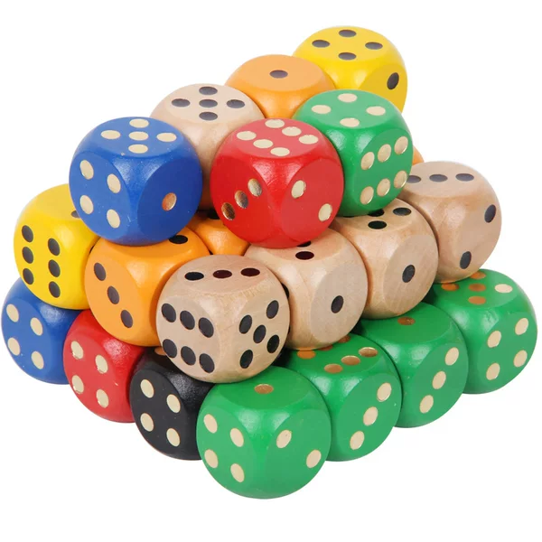 Factory wholesale 30mm wooden dice sieve solid wood dice samples to make a variety of patterns color game dice