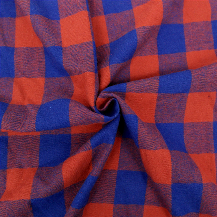 厂家直供 梭织色织格子 磨毛格子衬衫面料 箱包桌布沙发布 现货