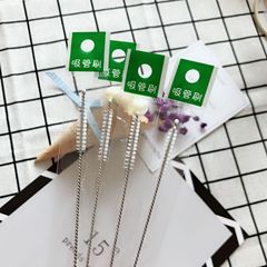 304 stainless steel straw brush bottle straw brush with OPP packaging baby bottle cleaning brush 175mm