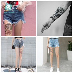 Cross-border waterproof sweat tattoo sticker, fashionable and personalized tattoo for men and women, large flower arm tattoo sticker, factory wholesale sticker