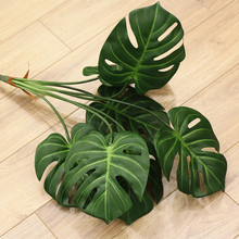 0.7公分龜背焦龜背葉把束仿真葉子春芋葉盆景盆栽裝飾蓬萊蕉批發