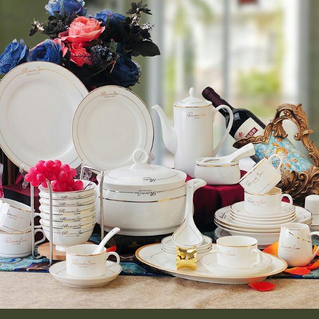Jingdezhen Ceramic 73 Skull Porcelain Tableware Set Wholesale Custom Tableware Gold English Bowl Plate Kitchen Tableware Jingdezhen Ceramic 73 Skull Porcelain Tableware Set Wholesale Custom Tableware Gold English Bowl Plate Kitchen Tableware