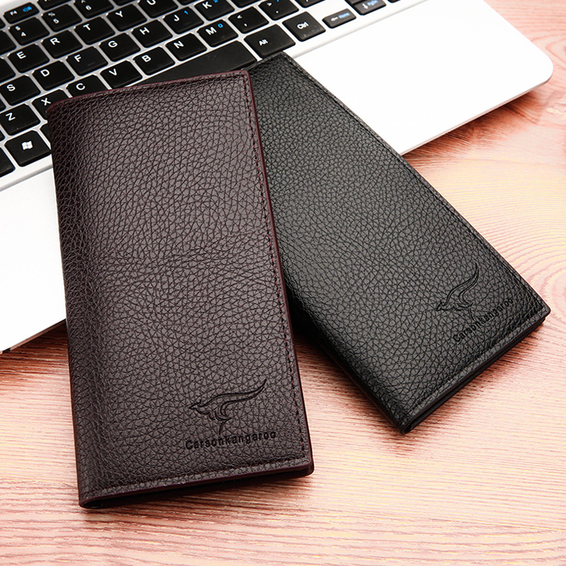 Factory Price Wholesale Hickerson Men's Long Wallet Youth Wallet Men's Wallet Soft Leather Wallet Trendy