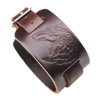 Leather bracelet, European style, genuine leather, punk style, wholesale