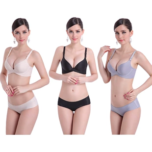 Breathable bra top, supporting sexy wireless bra, underwear, set
