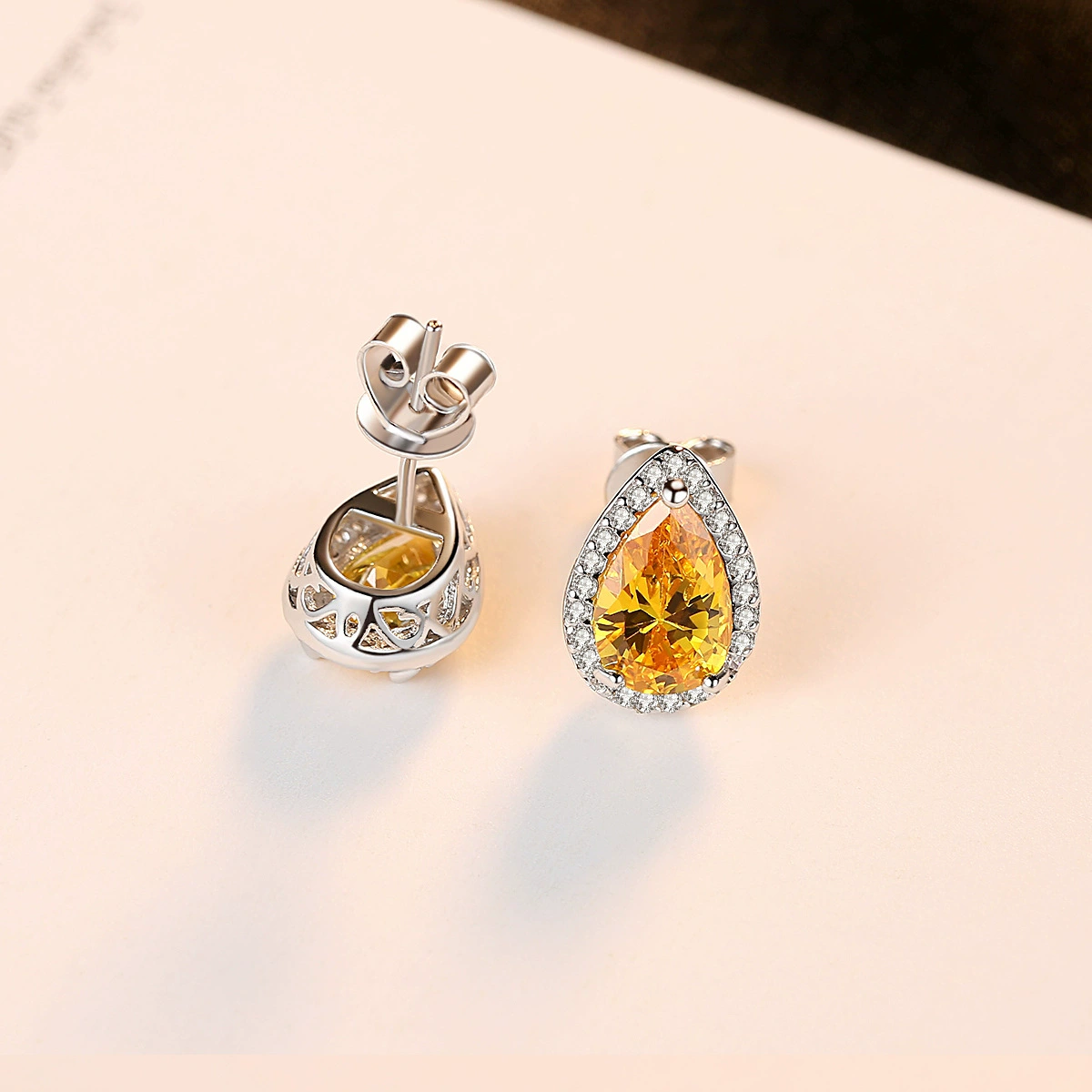 Серьги PAG&MAG, подвеска-капля с цирконием, изысканный кристалл, проба серебра 925