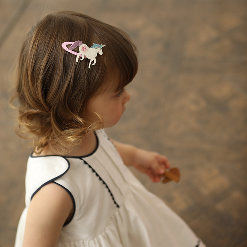 ins new product handmade cloth BB clip 80209 three-dimensional love water drop hair clip cartoon goodbye clip children's hair clip