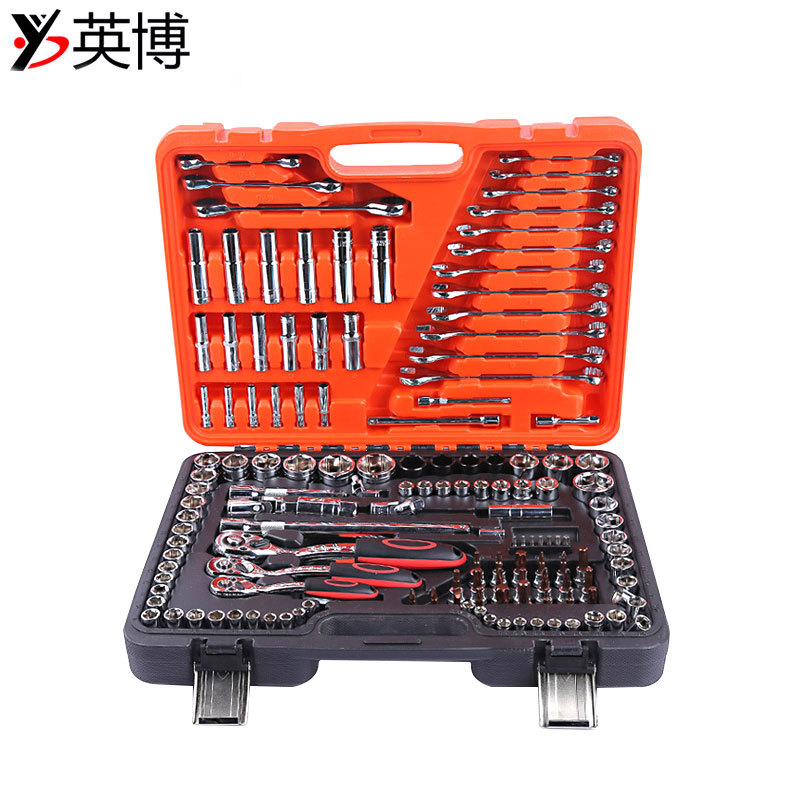 批发汽修多用套筒扳手组套棘轮扳手开口扳手多规格万能工具套装