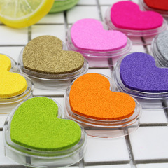 Colorful small love-shaped candy-colored ink pad, rubber stamp ink pad, engraving DIY seal stamp pad