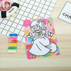 DIY Children's Sand Painting Educational Creative Craft Hand-painted Colored Sand Painting Set for Wholesale, Includes 6 Colors of Sand