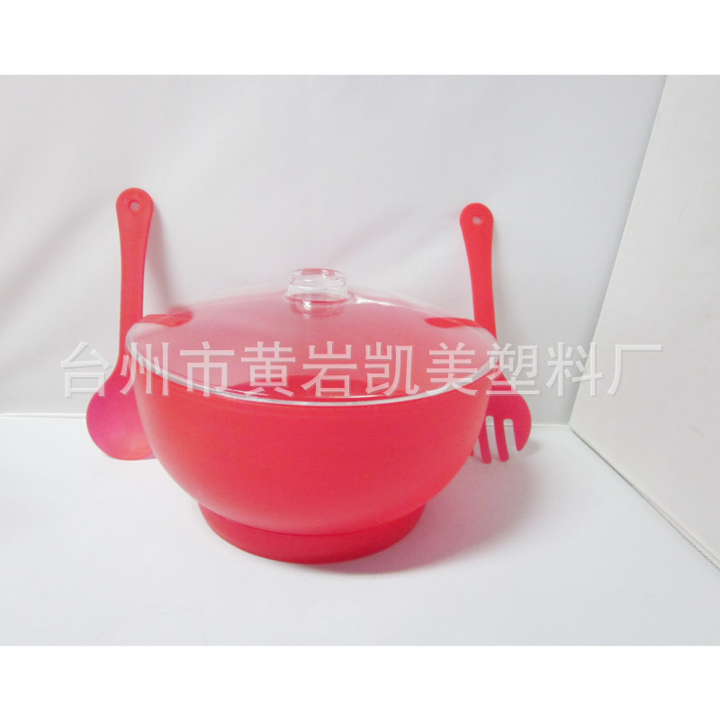 Suit plastic frozen salad bowl cold and frozen salad bowl suit fork spoon suit