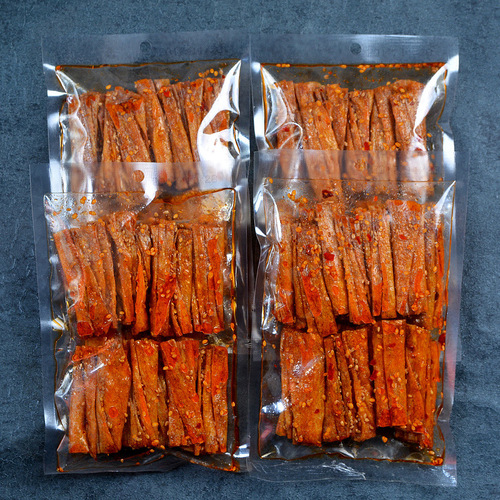 Hunan Specialty Tofu Skin with Spicy Flavor, Dried Tofu Snack, New Year Specialty, Online Trendy Spicy Strips
