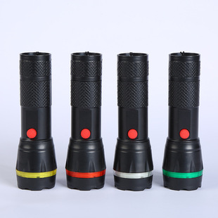 廠家批發LOGO戶外手電筒 塑料強光遠射LED燈伸縮變焦家用照明燈