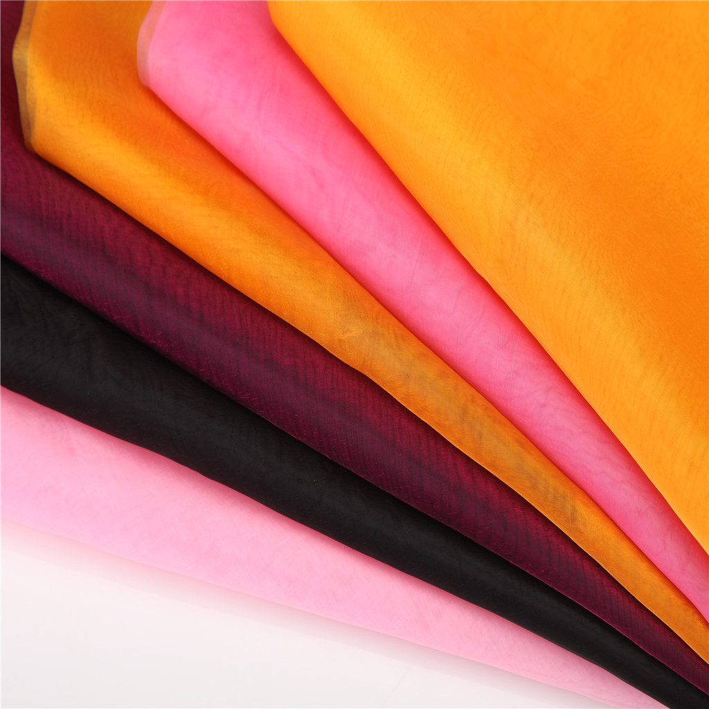 直销玻璃纱柯根纱厂家批发可来样定染实力商家全锦纶欧根纱花纹