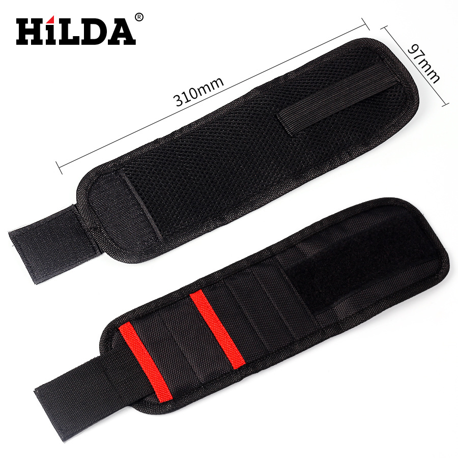 Hilda actualización alargada potente herramienta magnética correa de muñeca ajustable herramienta de bricolaje cinturón