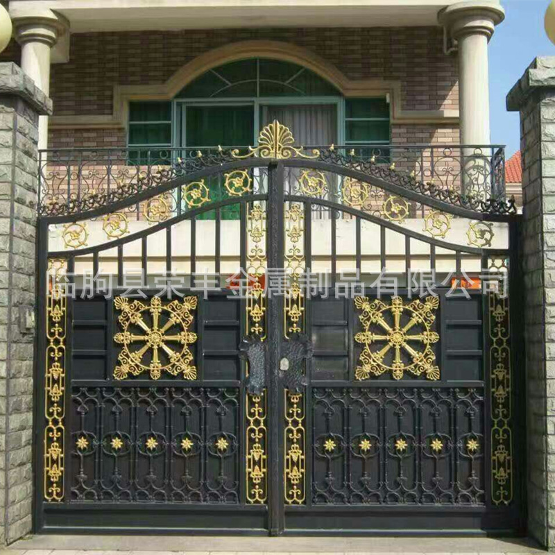 Factory supply wholesale wrought iron gate Villa wrought iron door security door courtyard wall door