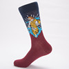 Fashionable socks for leisure for beloved, wholesale, mid-length