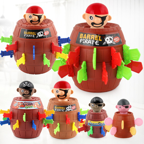 (Small order premium products) Pirate Bucket Game Toys, Tricky Children’s Fun Board Game Toys, Multiple Optional Street Stalls