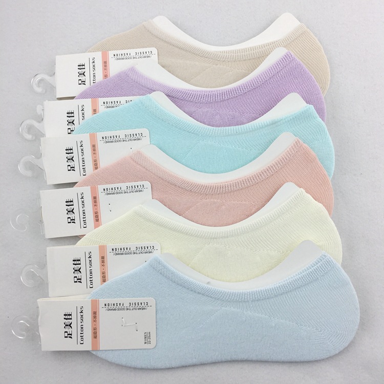 women‘s invisible socks spring and summer women‘s socks tight low-cut cotton silicone non-slip thin cotton stall women‘s socks wholesale