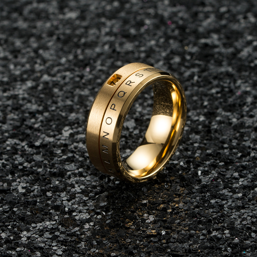 creative ring with letters