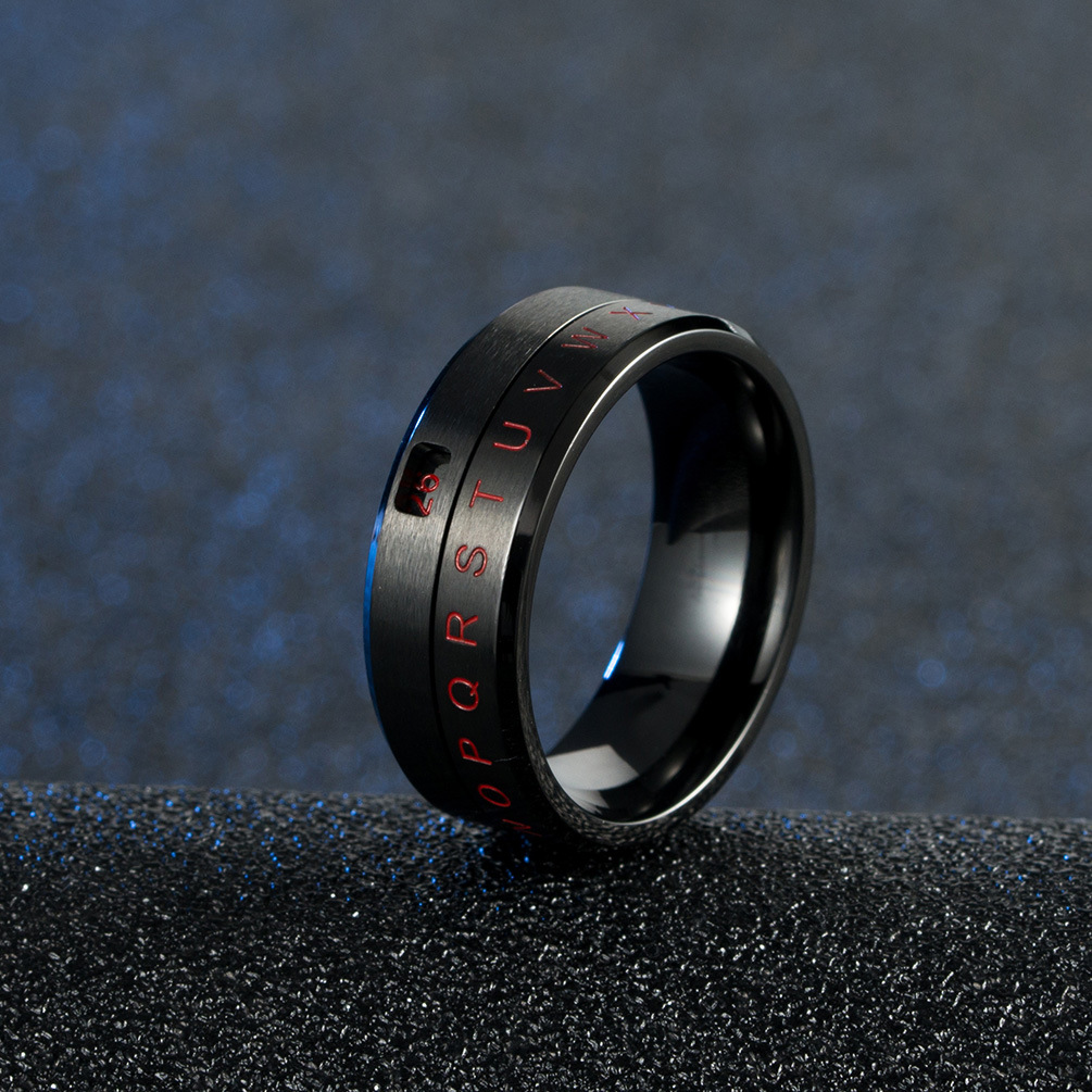 creative ring with letters