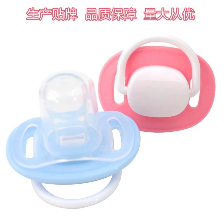 Детская пустышка с плоской головкой, силиконовая пустышка для малышей, забавная пустышка для новорожденных, тип для сна