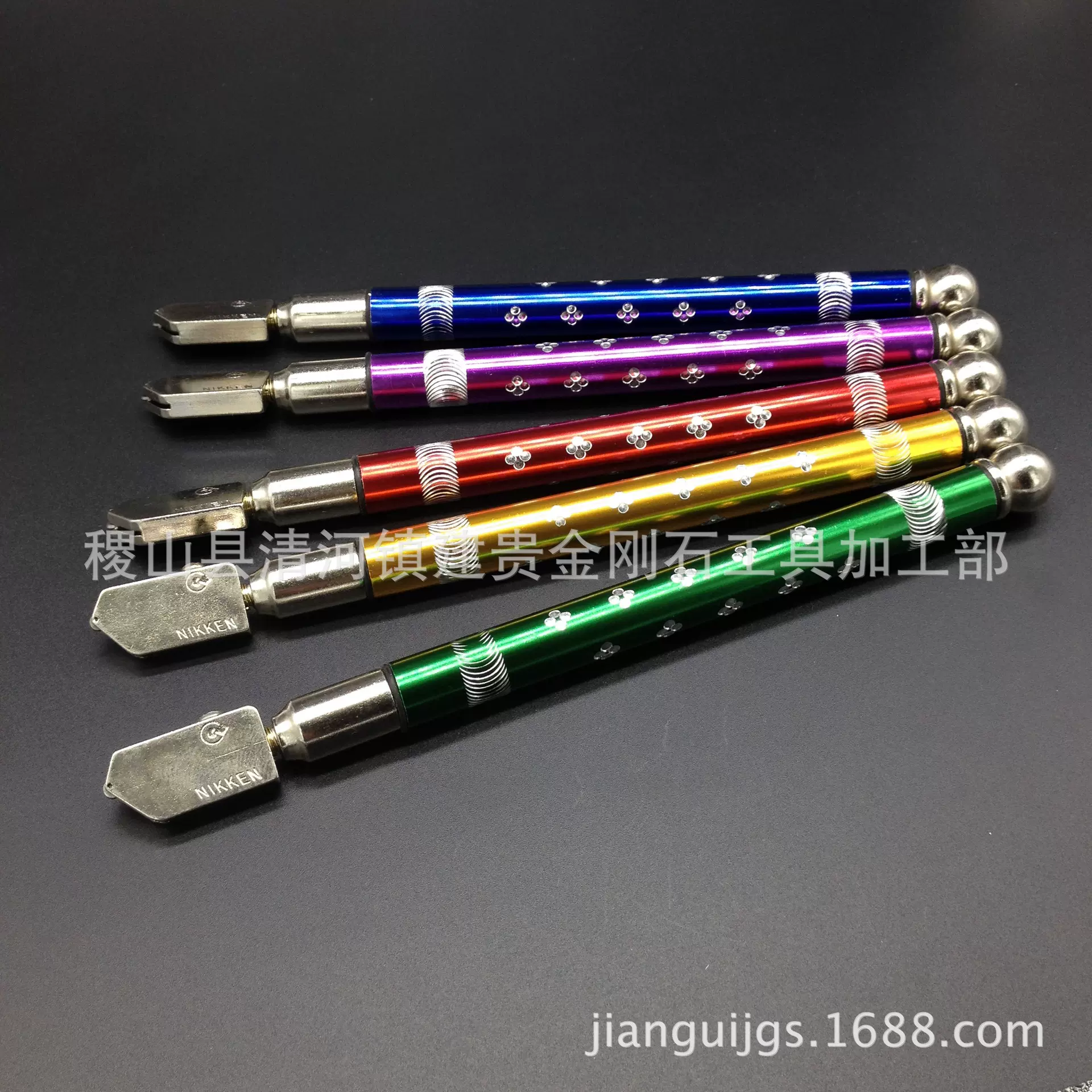 玻璃刀 铝合金五彩玻璃刀 彩色玻璃刀 glass cutter 厂家直销