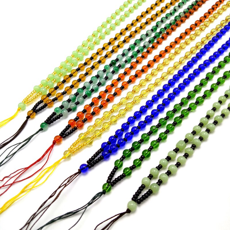 Crystal Bead Chain Handmade Woven Necklace Lanyard Pendant Rope for Men and Women