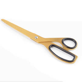不锈钢简约设计 北欧不对称剪刀  金色剪刀 简约办公家用黄铜色