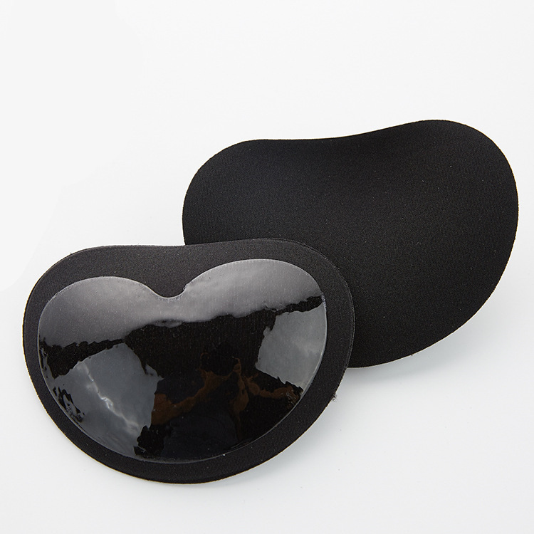 Cojín de pecho engrosado autoadhesivo en forma de corazón de pollo para mujer con sujetador adhesivo almohadilla de esponja invisible para ropa interior de inserción de silicona transfronteriza