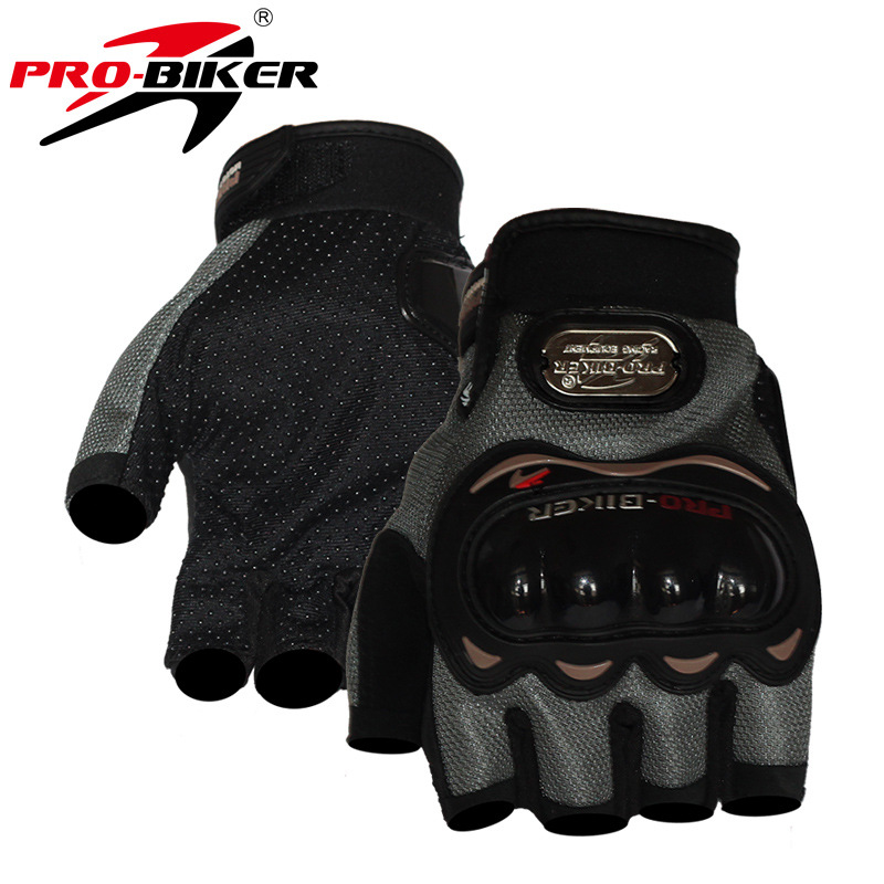 PRO-BIKER guantes de conducción de motocicleta dedo corto resistente a la caída antideslizante transpirable verano guantes todo terreno