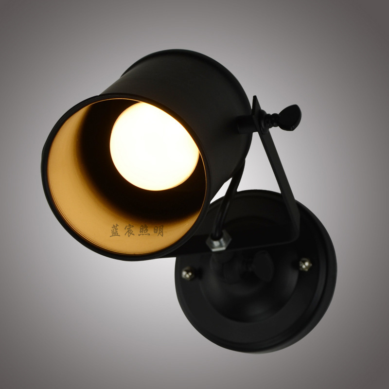 Americano retro pasillo proyector lámpara de pared balcón bar dormitorio lámpara de noche interior lámparas Zhongshan iluminación al por mayor