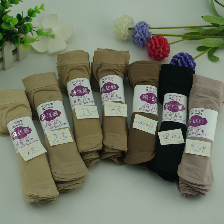 My honey steel stockings ladies short stockings summer thin stockings not easy to hook silk socks wholesale