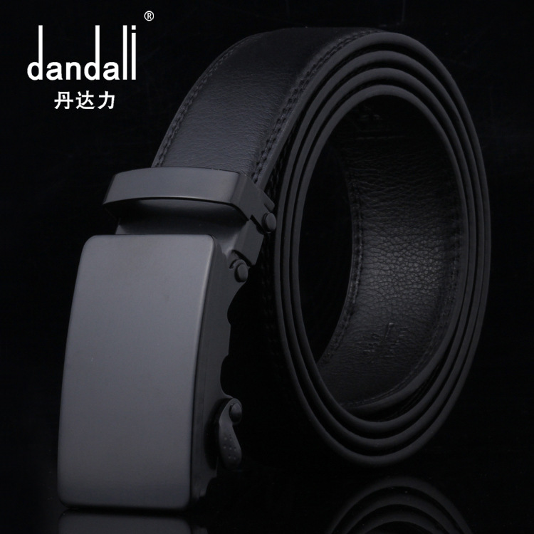 Hebilla automática de los hombres cinturón pinduoduo negro superficie diapositiva hebilla hombres cinturón regalo pequeño regalo en stock fábrica al por mayor