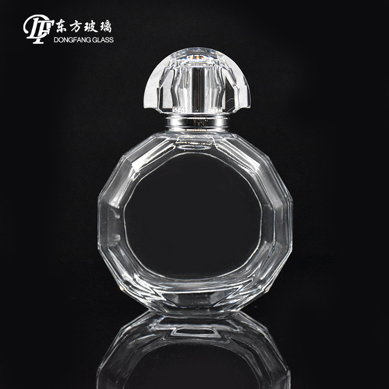 厂家模具香水瓶100ml圆形玻璃瓶香水包装品牌香水瓶大牌12边多边
